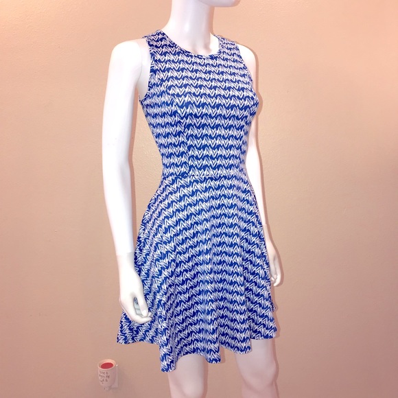 Soprano Dresses & Skirts - Soprano Fit Flare Skater Dress Size XS Sleeveless Summer Dress Blue White